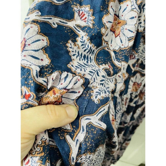 Knox Rose Dress XL Maxi Floral Cottagecore Boho Tiered Flowy Lagenlook Thin Knit - Picture 7 of 9